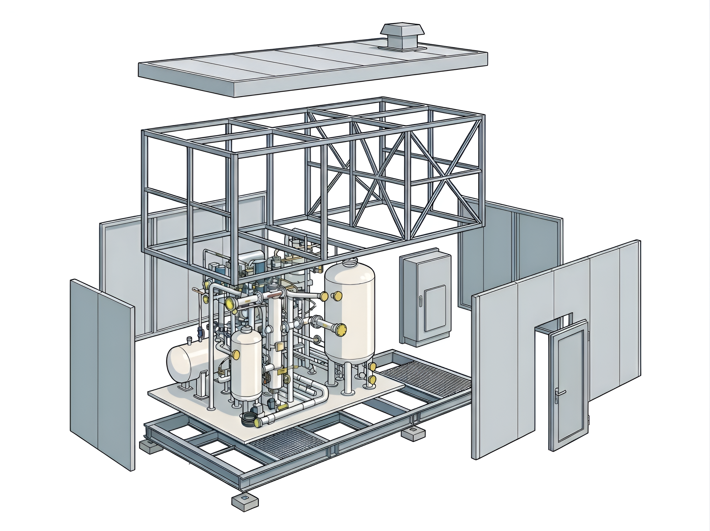 Skid_Biogas-CO2_shelter_esploso